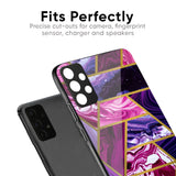 Electroplated Geometric Marble Glass Case for Realme 15T 5G