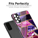 Electroplated Geometric Marble Glass Case for Realme C65 5G