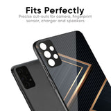 Sleek Golden & Navy Glass Case for Oppo A6x 5G