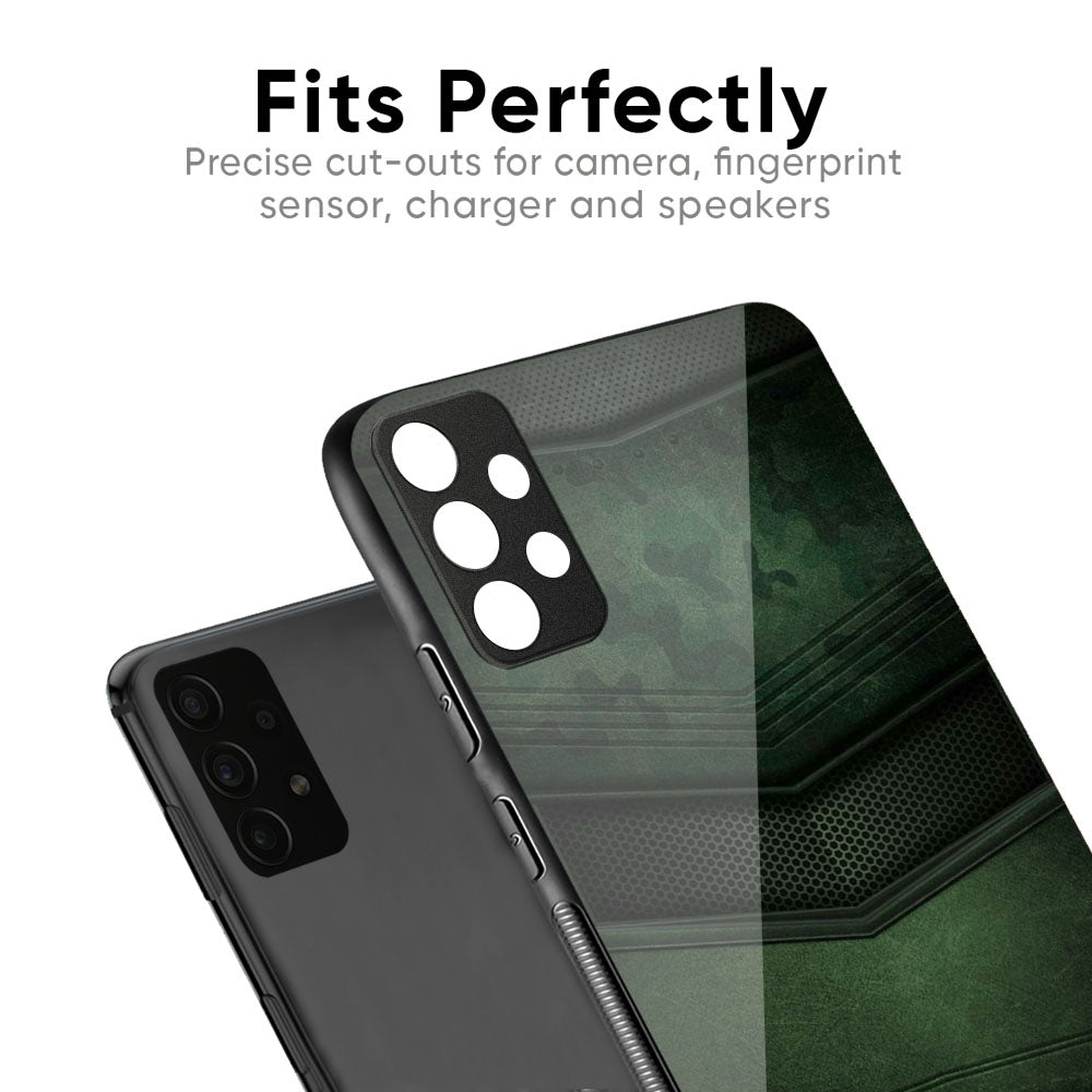 Green Leather Glass Case for Samsung Galaxy M56 5G