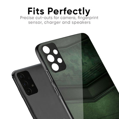 Green Leather Glass Case for Samsung Galaxy M56 5G