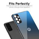 Blue Grey Ombre Glass Case for Motorola Edge 70 Pro 5G