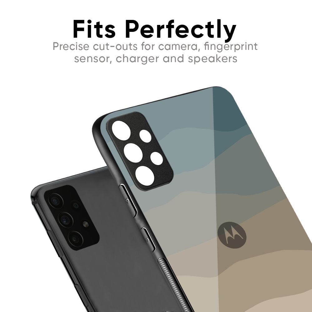 Abstract Mountain Pattern Glass Case for Motorola Edge 70 Fusion 5G