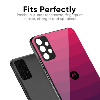 Wavy Pink Pattern Glass Case for Motorola Edge G57 Power