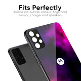 Pink Galaxy Glass Case for Motorola Edge G67 Power