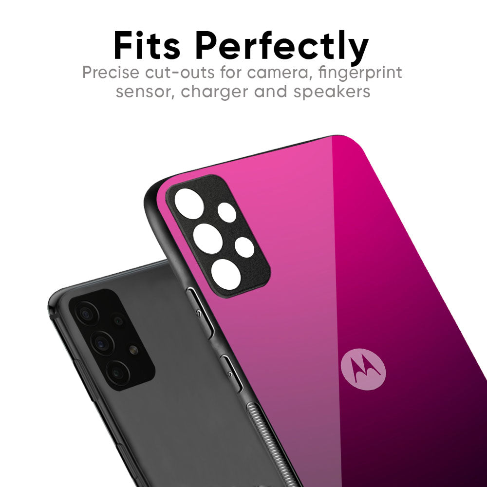 Purple Ombre Pattern Glass Case for Motorola Edge 70 Fusion 5G