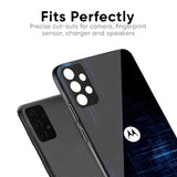 Blue Scratch Glass Case for Motorola Edge 50 Fusion 5G