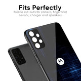 Blue Scratch Glass Case for Motorola Edge 70 5G