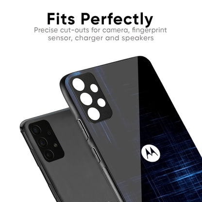 Blue Scratch Glass Case for Motorola Edge 70 Pro 5G