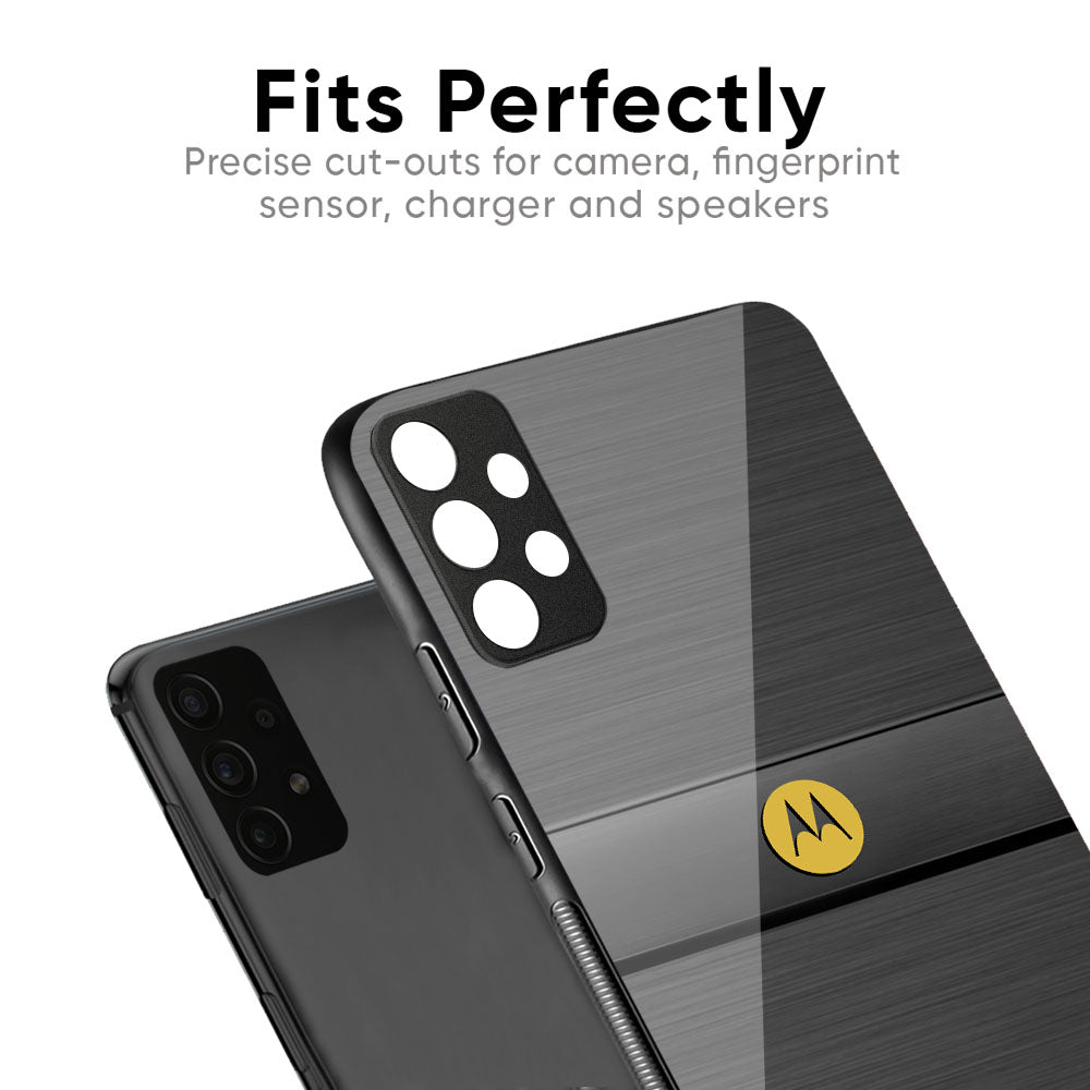 Grey Metallic Glass Case For Motorola Edge 60 Pro