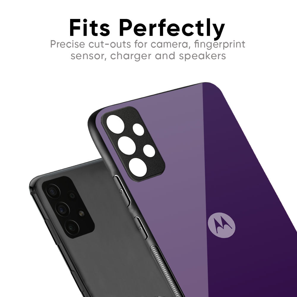 Dark Purple Glass Case for Motorola Edge 60 Pro