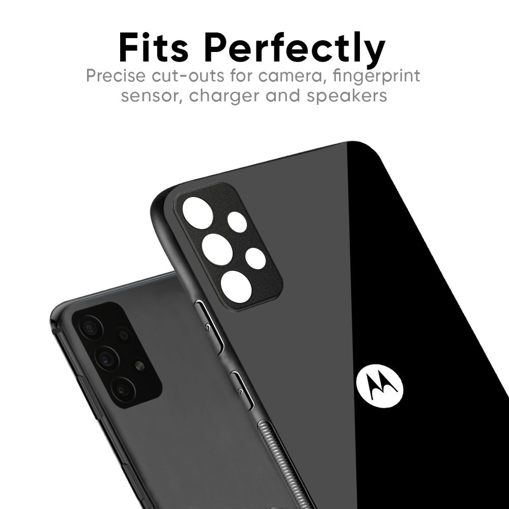 Jet Black Glass Case for Motorola Edge G57 Power