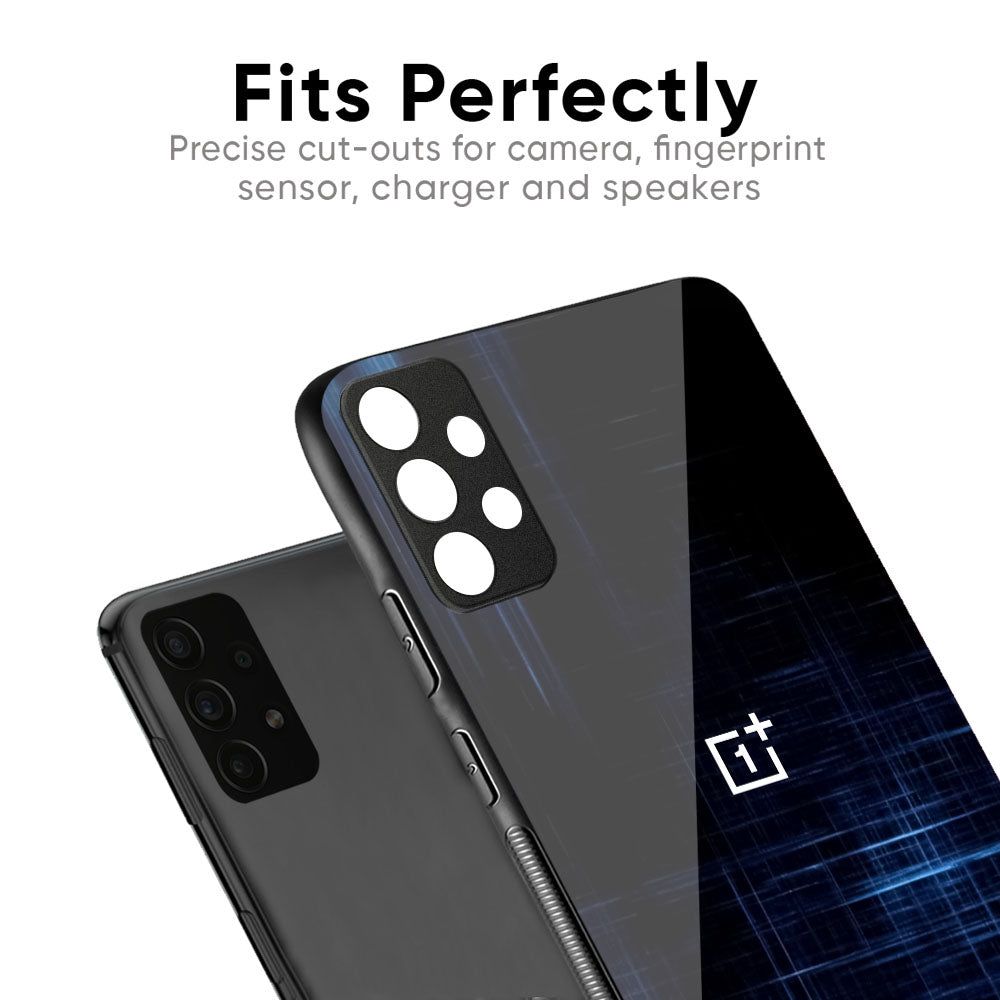 Blue Scratch Glass Case for OnePlus 13R 5G