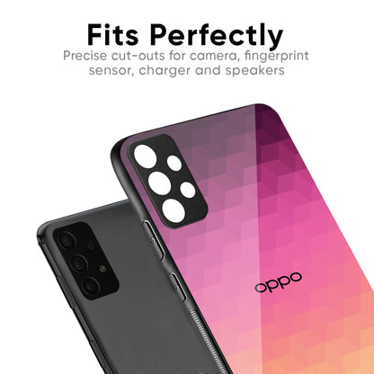 Geometric Pink Diamond Glass Case for Oppo K13 Turbo Pro 5G