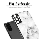 Satin White Marble Glass Case for Oppo F31 Pro 5G