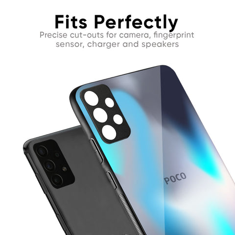Blue Swan Shadow Glass Case for Poco F6 5G