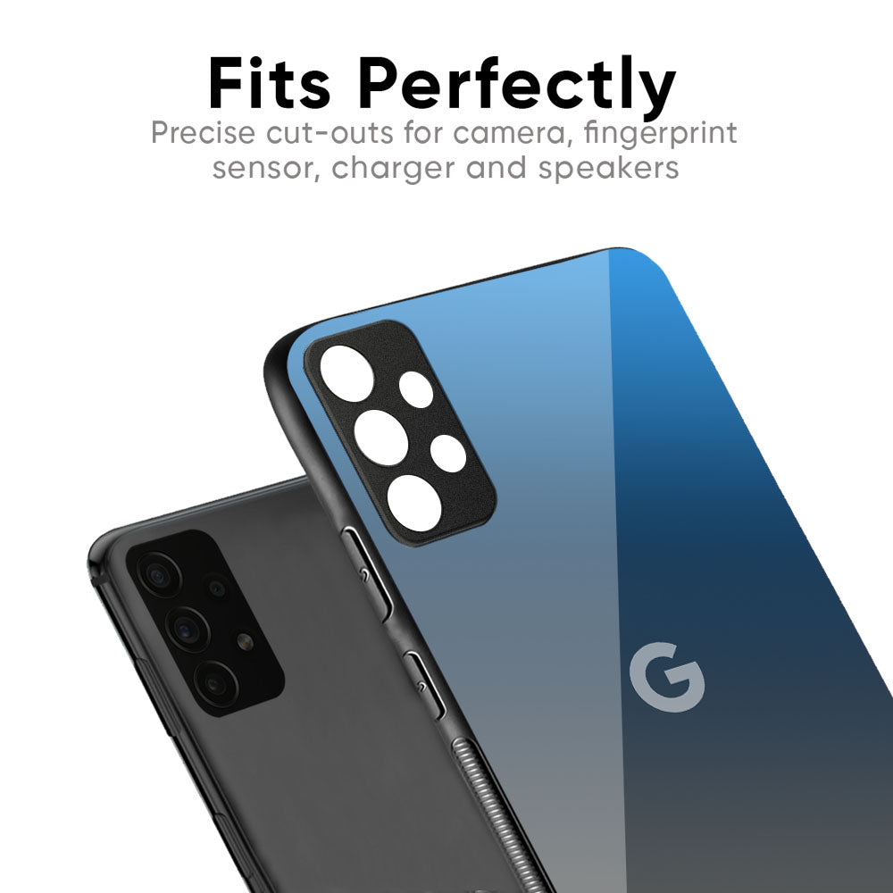 Blue Grey Ombre Glass Case for Google Pixel 10 Pro 5G