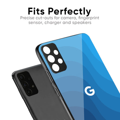 Blue Wave Abstract Glass Case for Google Pixel 10A 5G