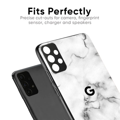 Satin White Marble Glass Case for Google Pixel 10 5G