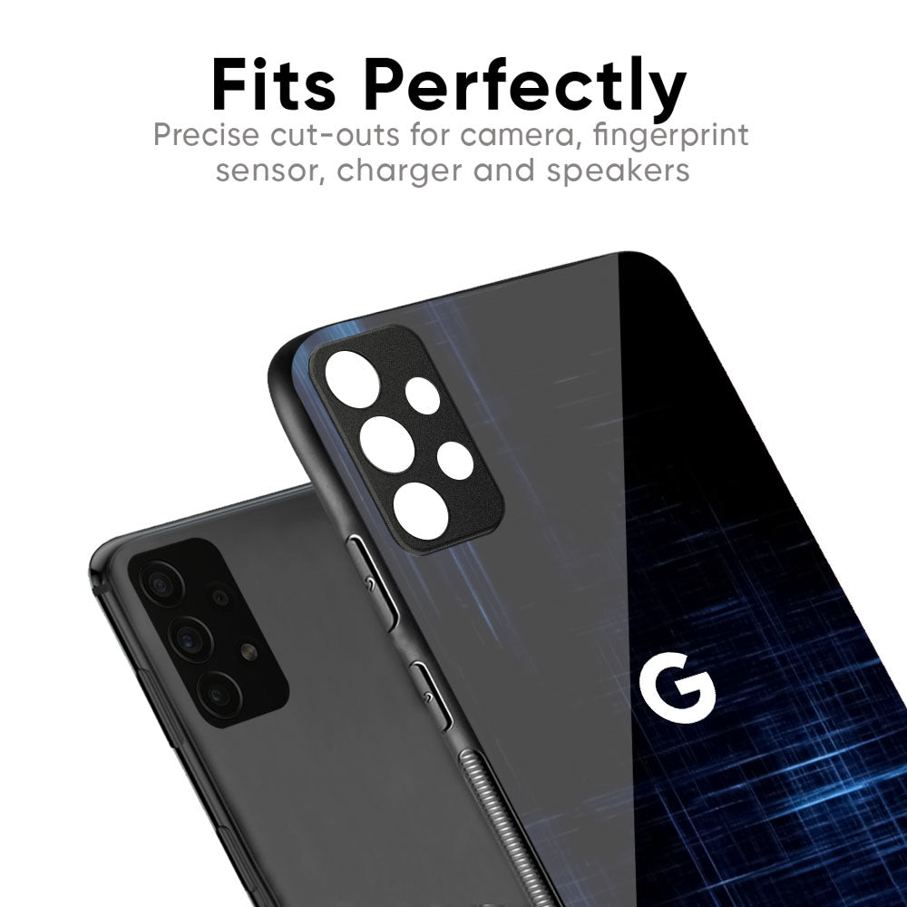 Blue Scratch Glass Case for Google Pixel 9A