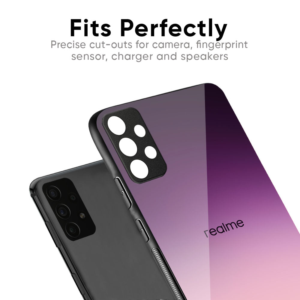 Purple Gradient Glass case for Realme 12X 5G