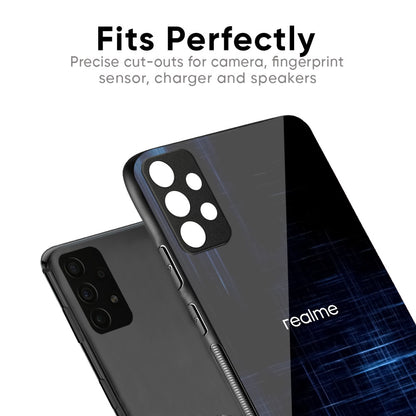 Blue Scratch Glass Case for Realme P4x 5G