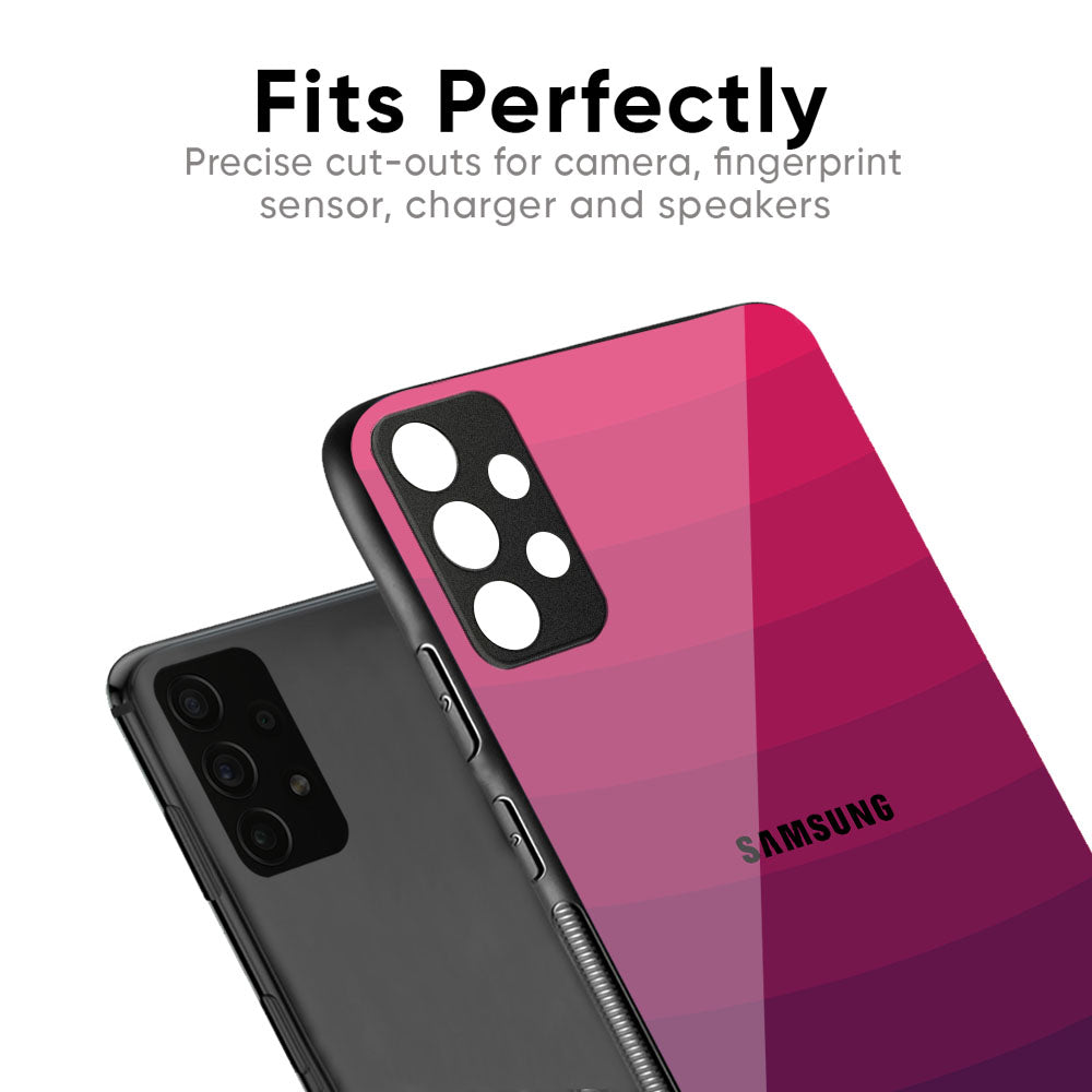 Wavy Pink Pattern Glass Case for Samsung Galaxy M56 5G