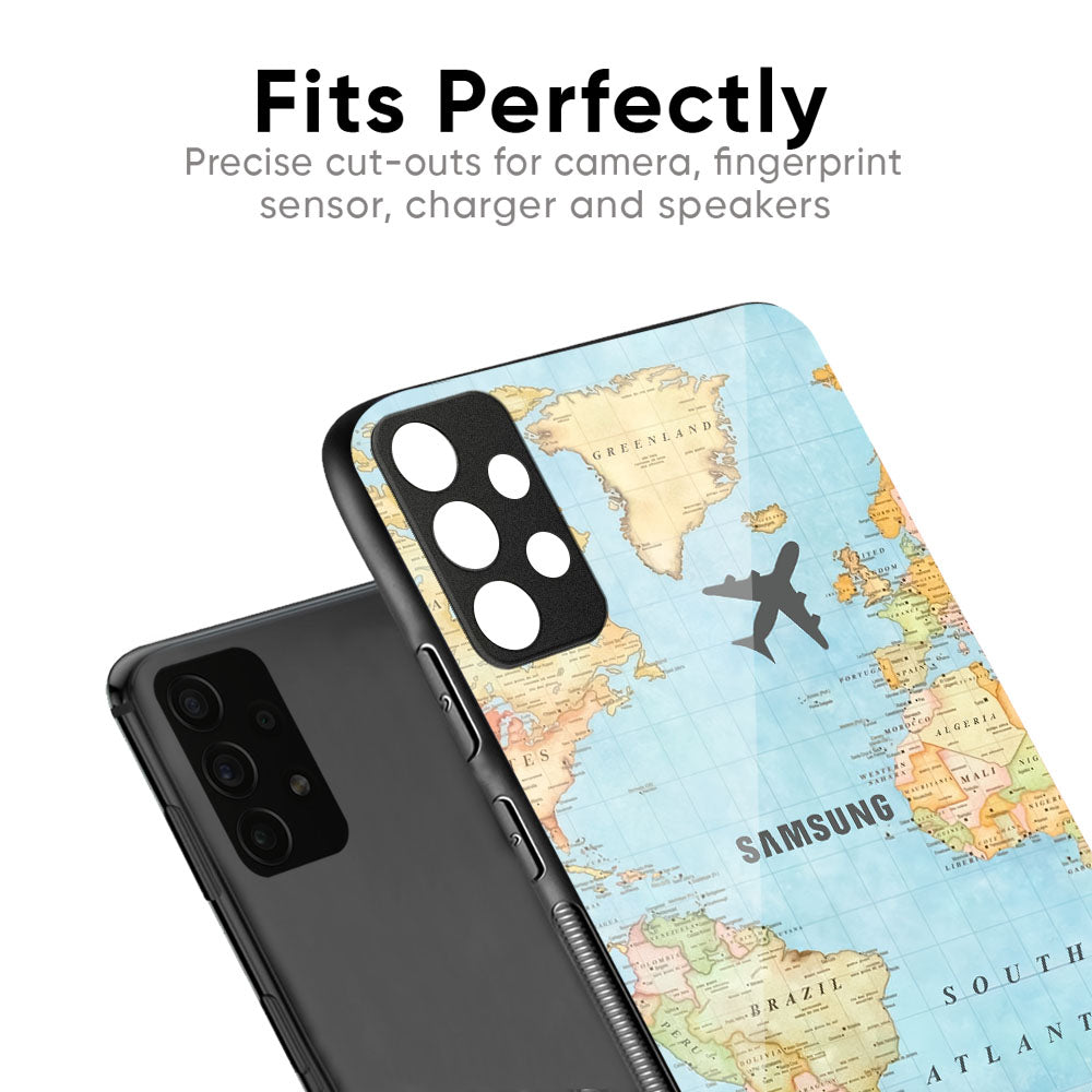 Fly Around The World Glass Case for Samsung Galaxy M56 5G