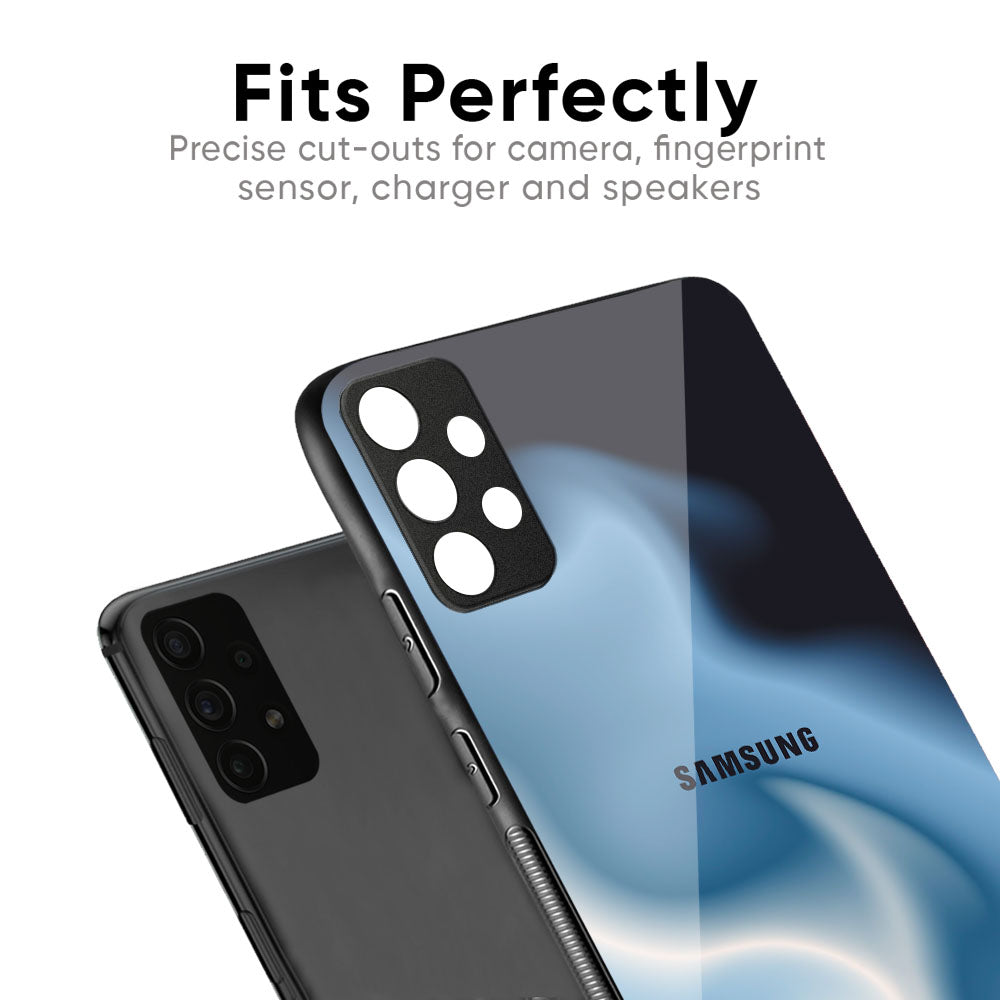 Blue Waves Glass Case for Samsung Galaxy M56 5G