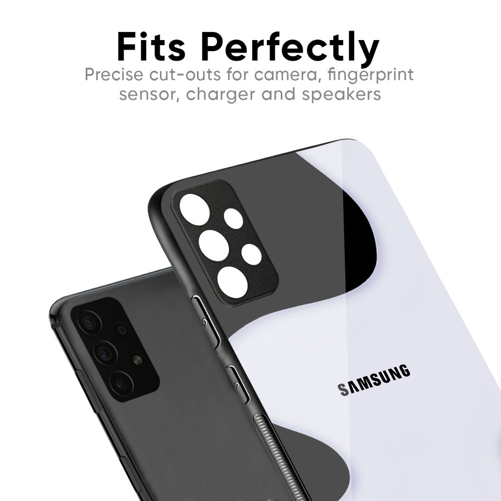 Wheat Cream Wavy Glass Case for Samsung Galaxy M56 5G