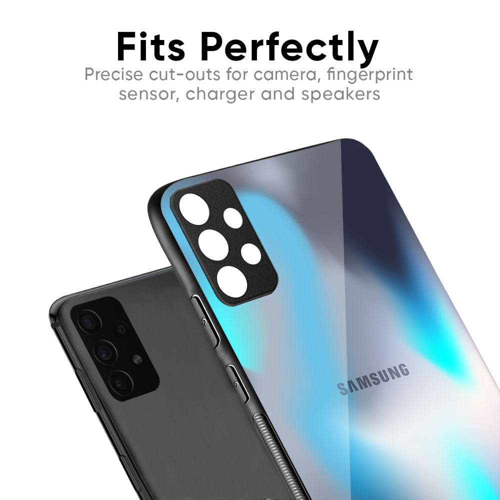 Blue Swan Shadow Glass Case for Samsung Galaxy M56 5G