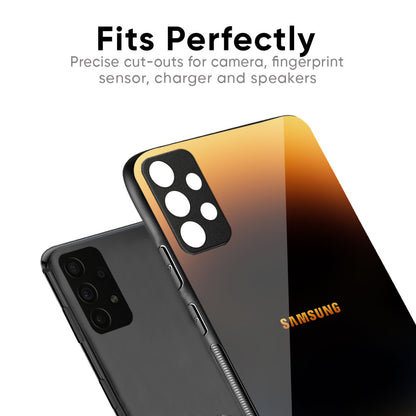 Grainy Yellow Glass Case for Samsung Galaxy M56 5G