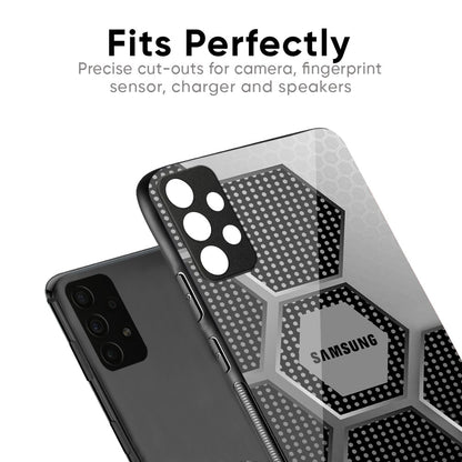 Hexagon Style Glass Case For Samsung Galaxy M56 5G