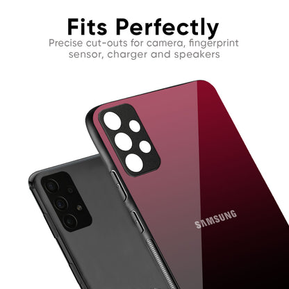 Wine Red Glass Case For Samsung Galaxy M56 5G
