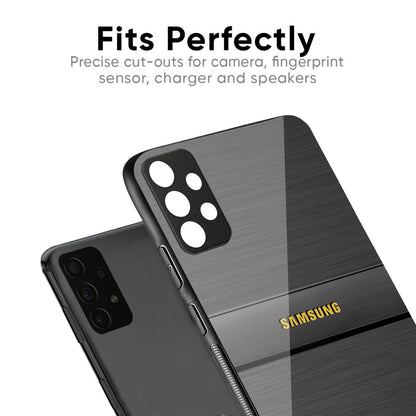 Grey Metallic Glass Case For Samsung Galaxy M56 5G
