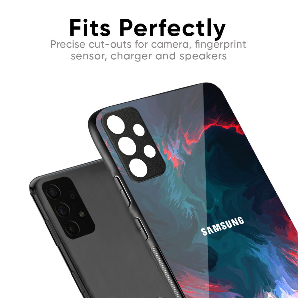 Brush Art Glass Case For Samsung Galaxy M56 5G