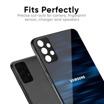 Blue Rough Abstract Glass Case for Samsung Galaxy A57 5G