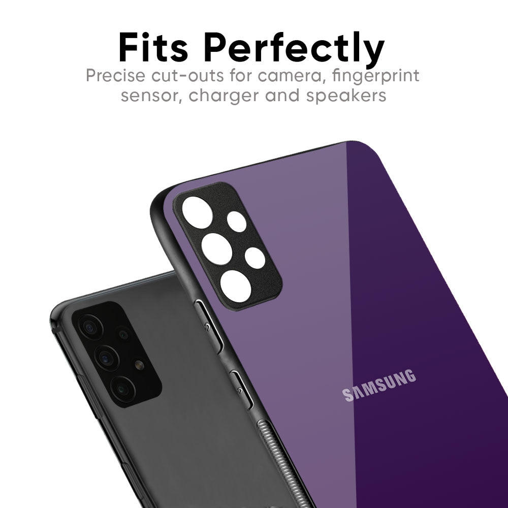 Dark Purple Glass Case for Samsung Galaxy M56 5G