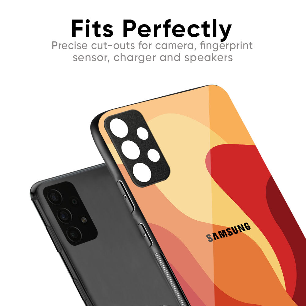 Magma Color Pattern Glass Case for Samsung Galaxy M56 5G