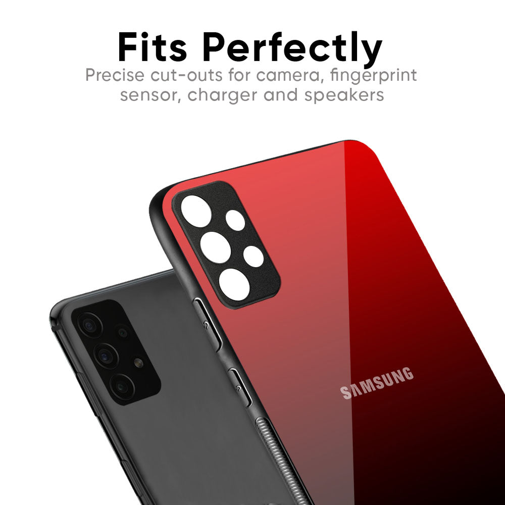 Maroon Faded Glass Case for Samsung Galaxy M56 5G