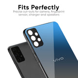 Blue Grey Ombre Glass Case for Vivo Y31 5G