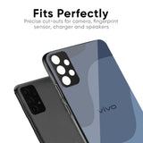 Navy Blue Ombre Glass Case for Vivo Y21 5G