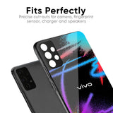 Brushy Color Glass Case for Vivo Y21 5G