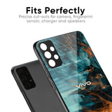 Golden Splash Glass Case for Vivo Y21 5G