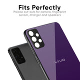 Dark Purple Glass Case for Vivo Y21 5G