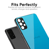 Blue Aqua Glass Case for Vivo Y200e 5G