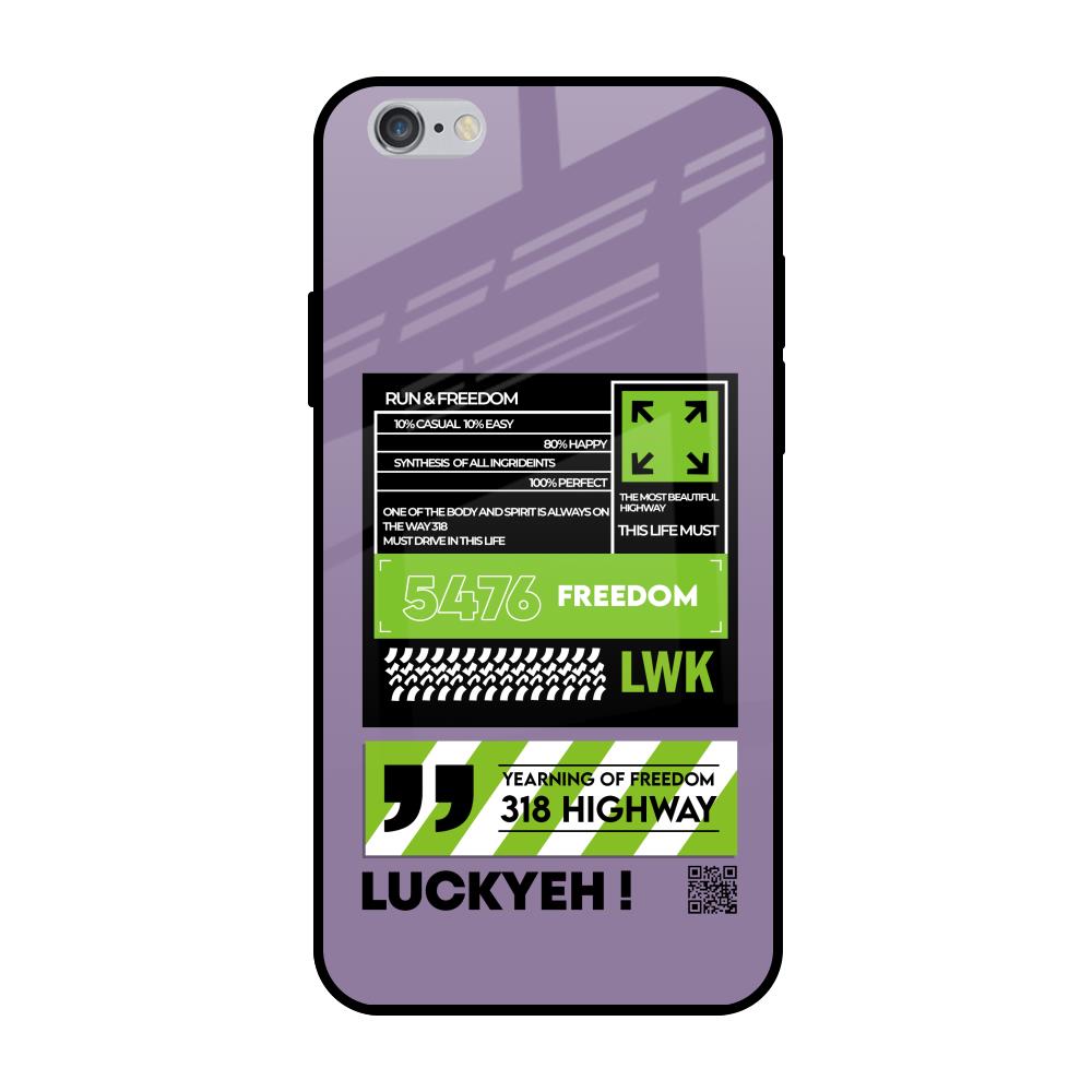 Run & Freedom iPhone 6 Plus Glass Back Cover Online