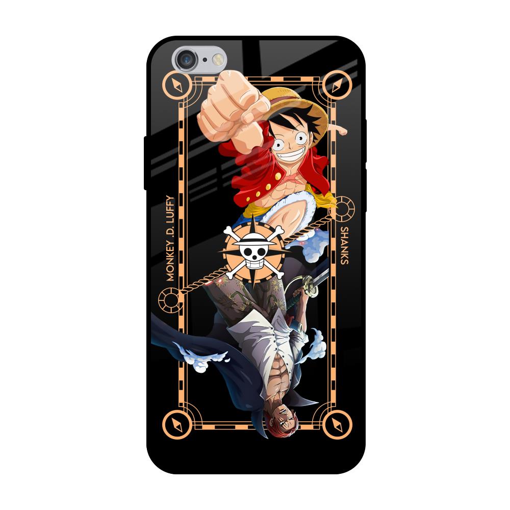 Shanks & Luffy iPhone 6 Plus Glass Back Cover Online