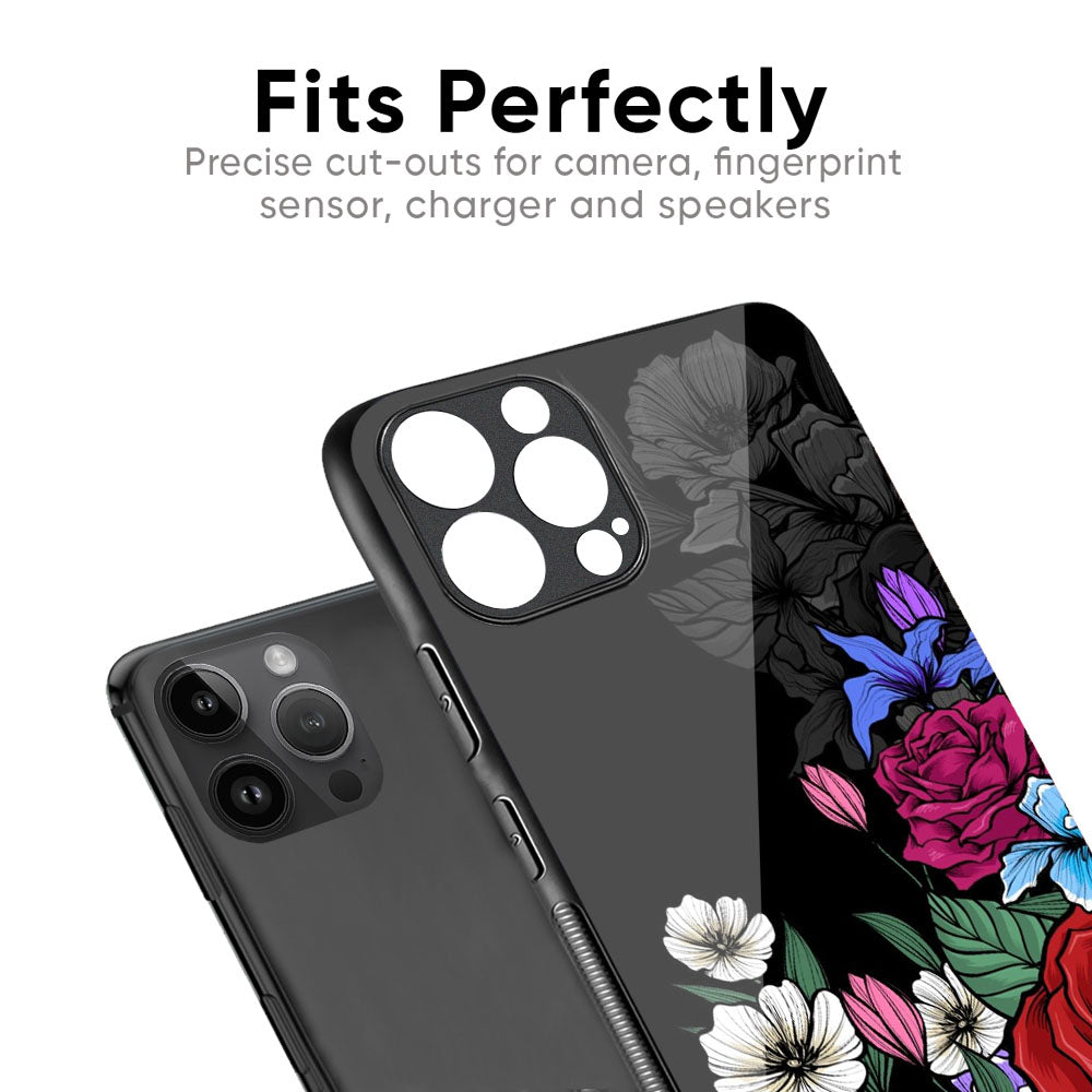 Rose Flower Bunch Art Glass Case for iPhone 17