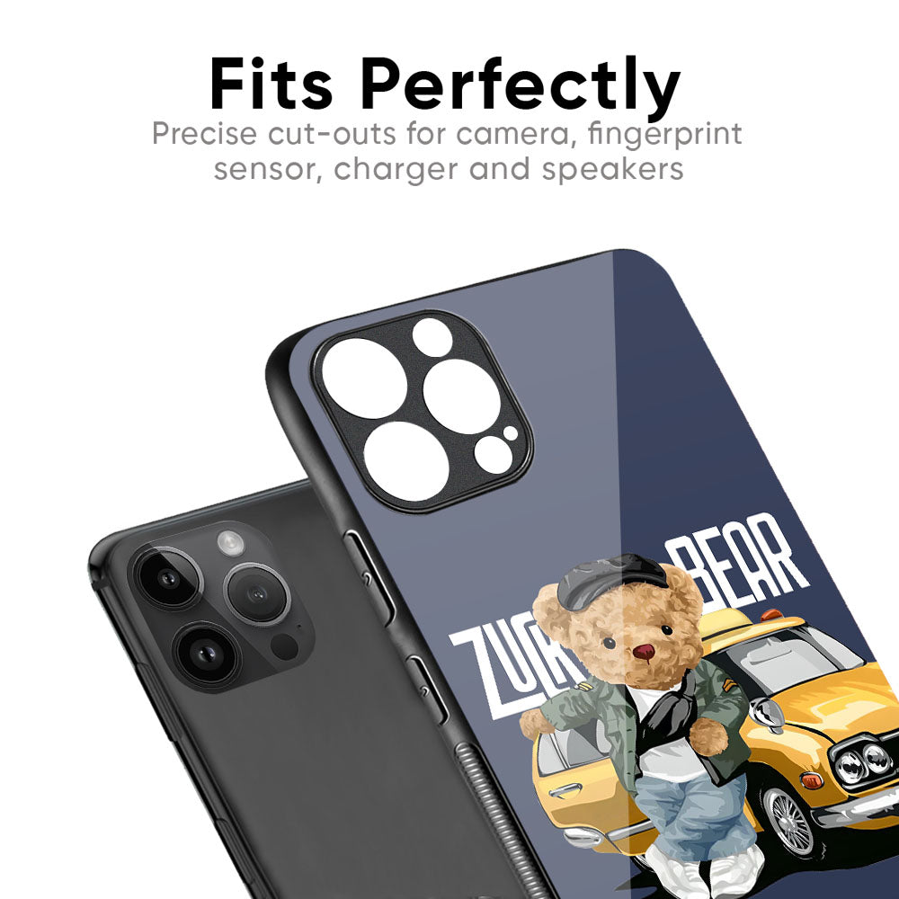 Adventurous Bear Glass Case for iPhone 17